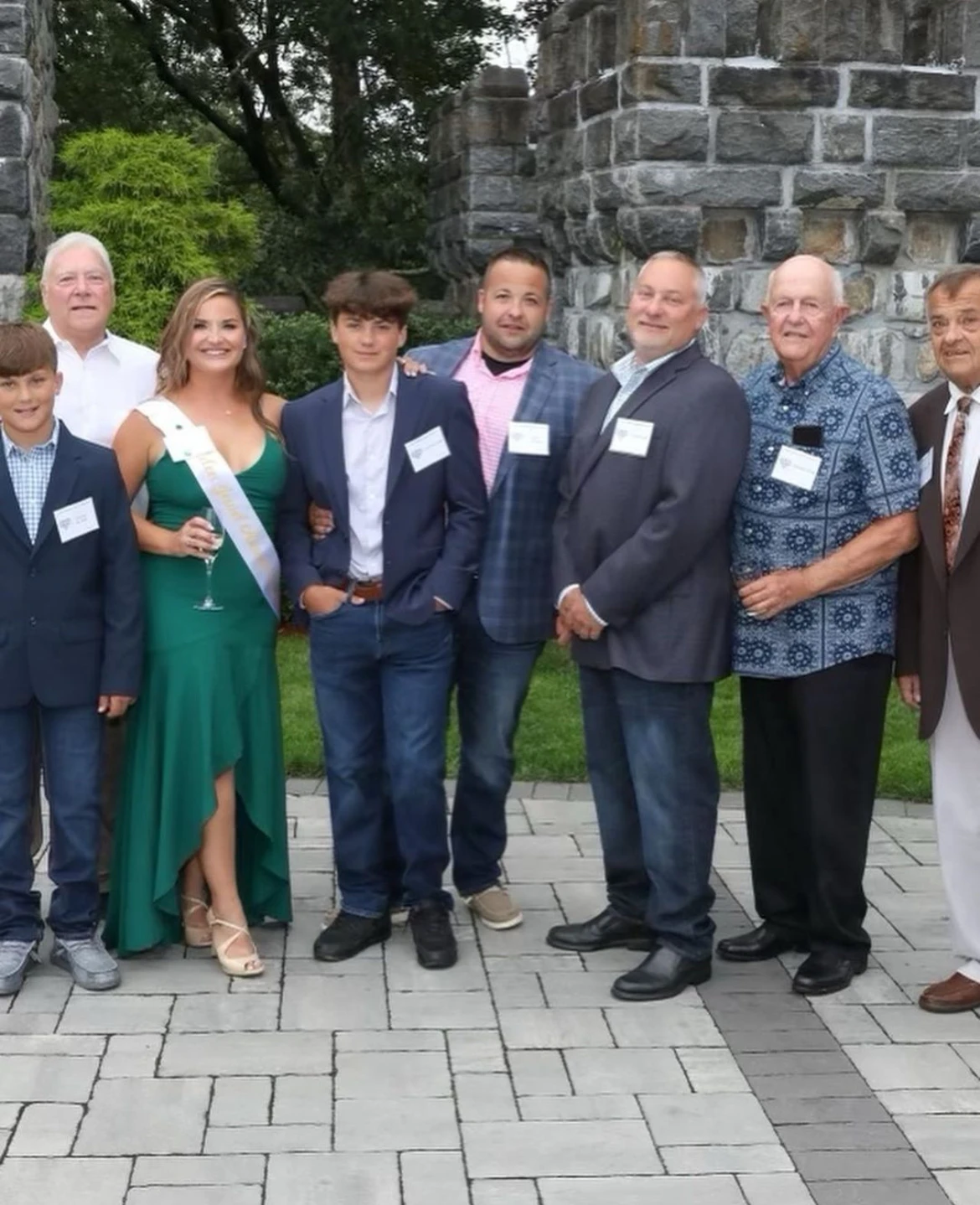 a group of people posing for a photo