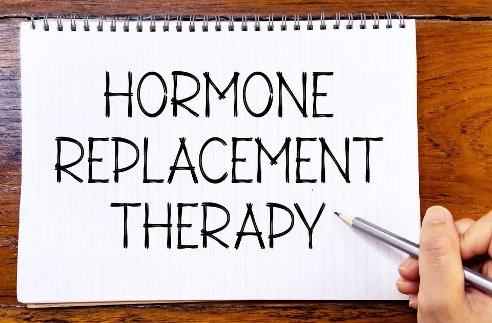 Hormone Replacement Therapy written on a notebook in Salem, NH
