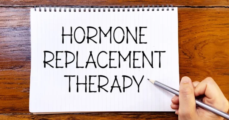 Hormone Replacement Therapy written on a notebook in Salem, NH